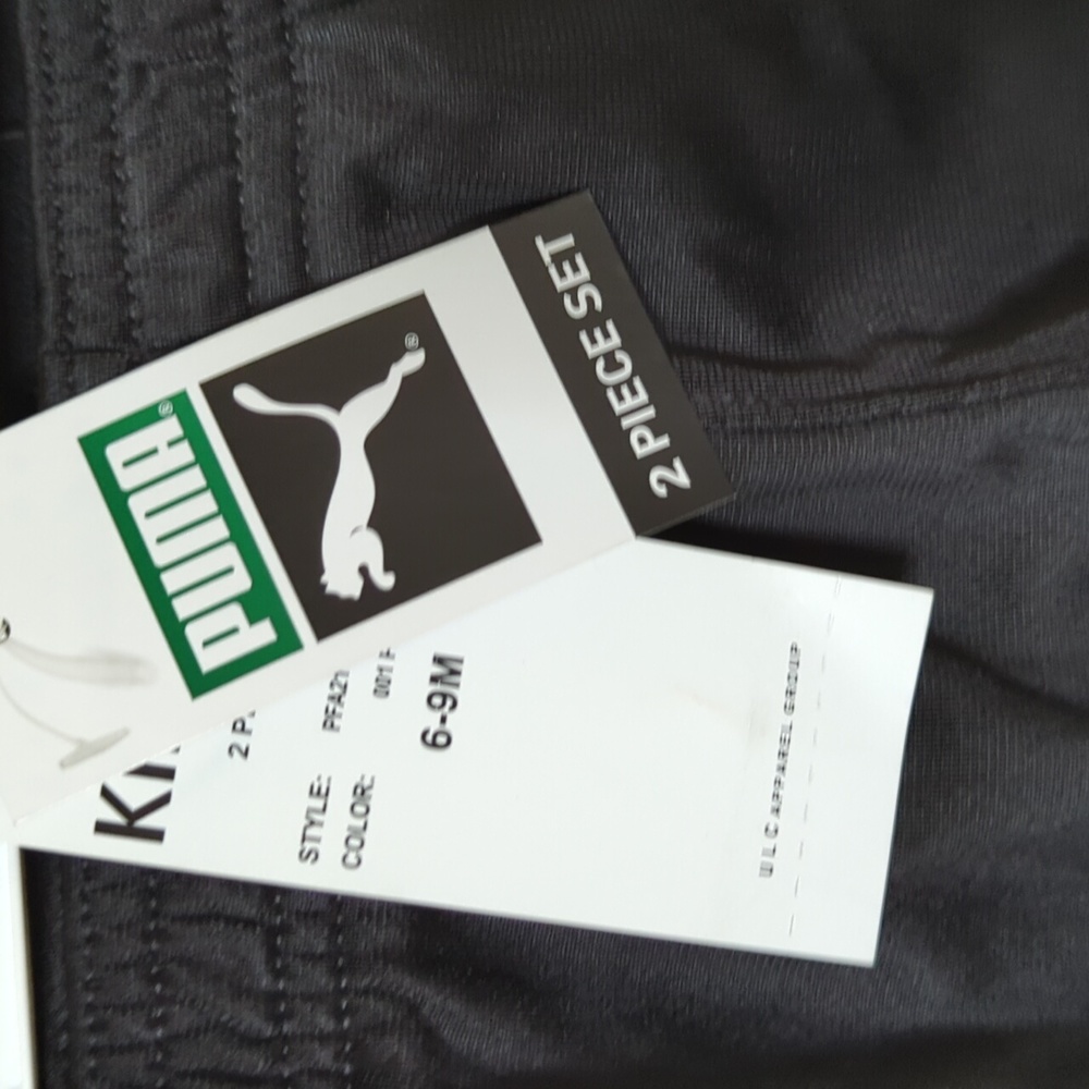 Puma 2 Piece Black & White Baby Track Suit 6-9 Months - Picture 4 of 7